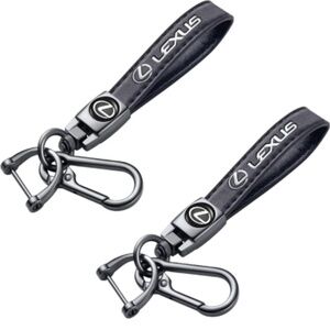 New Genuine Leather Car Keychain Set for Lexus Key Ring Lanyard Accessories